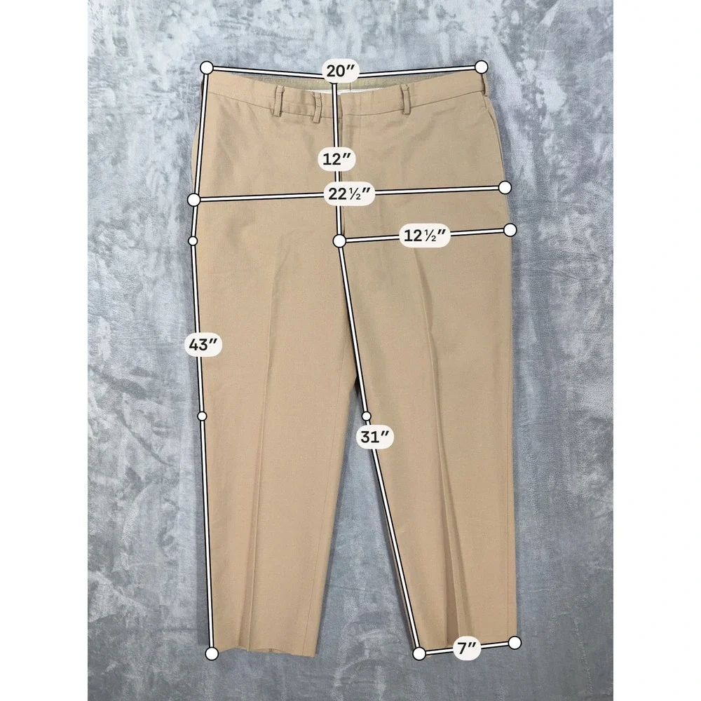 Flying Cross US Navy Pants Men's Size 38x32 Khaki Dress Trousers